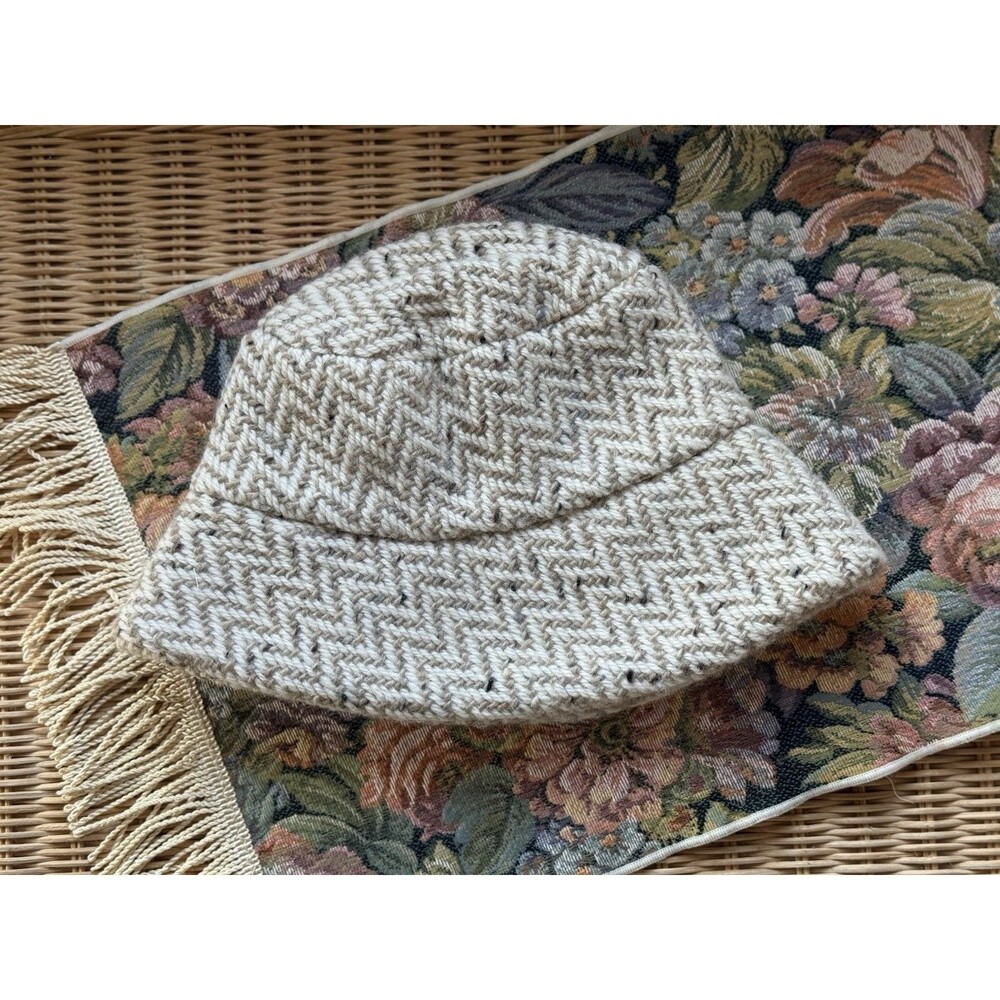 Vintage Branigan Weavers Irish Tweed Wool Bucket Hat Made in Ireland Herringbone